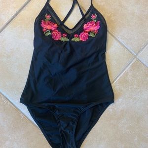Black one piece swimsuit